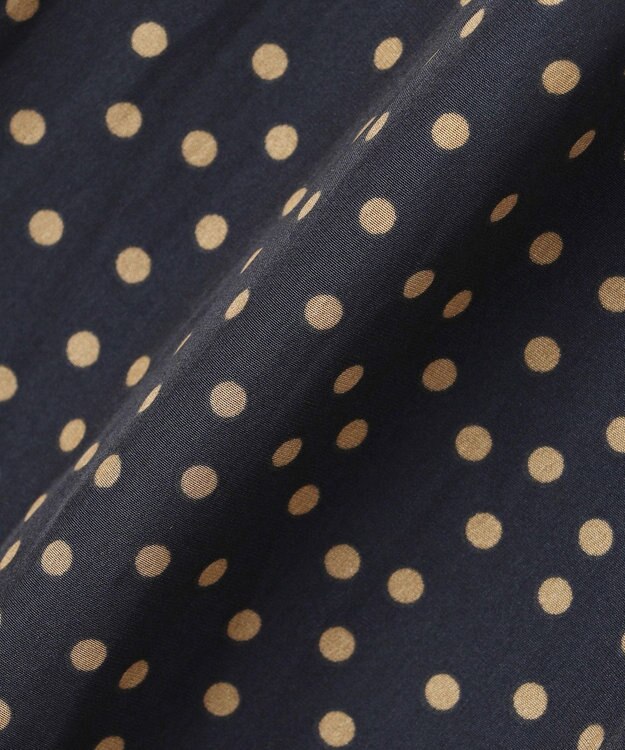 ANY 【洗濯機可能】フレアマチスカート ネイビードット