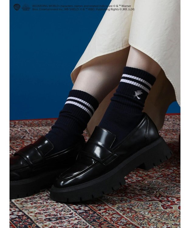 Green Parks ハリーポッター／ＳＥＴ２点カラー＋ラインソックス Navy