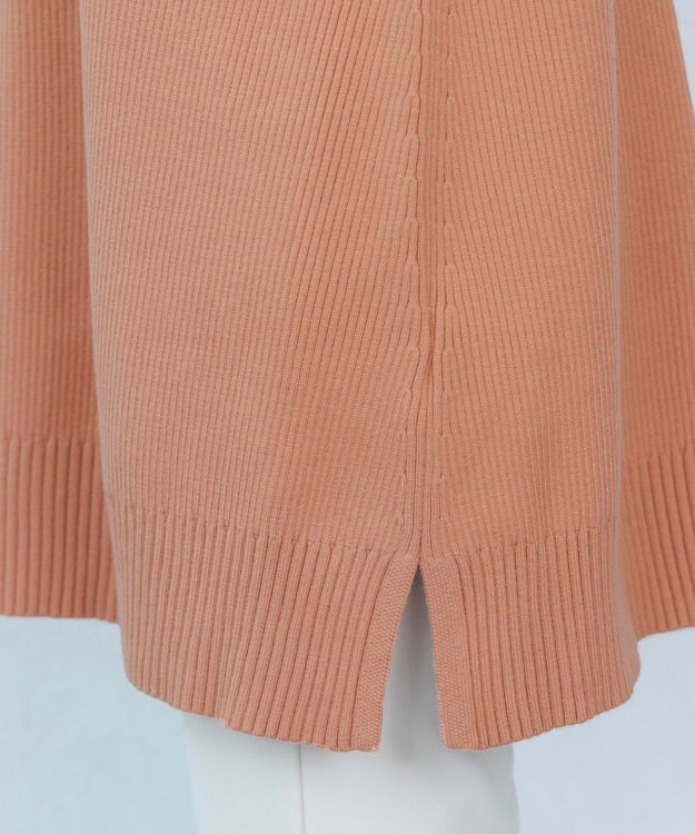 Tiaclasse 【洗える】ハーフジップニットチュニック オレンジ