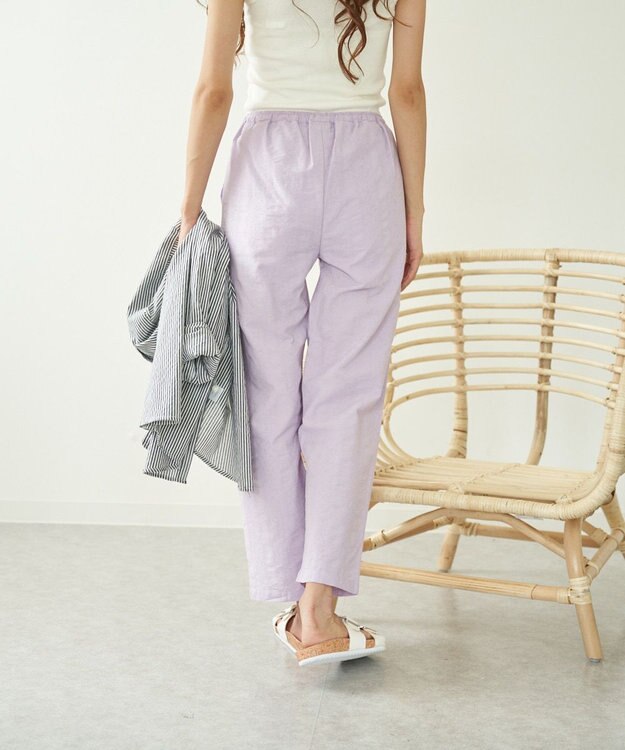 OP／FILA 【OP】ジャガード織ロングパンツ パープル