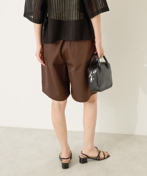 AMERICAN HOLIC ワンタックハーフパンツ Brown