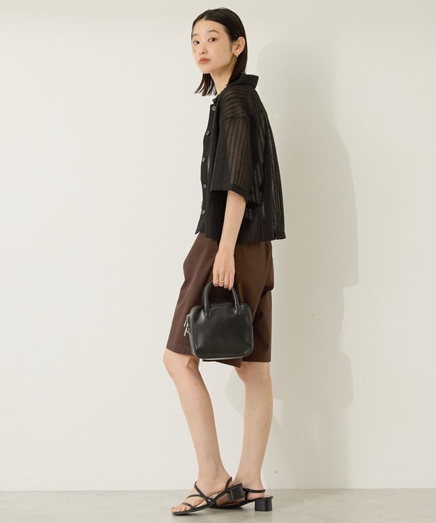 AMERICAN HOLIC ワンタックハーフパンツ Brown