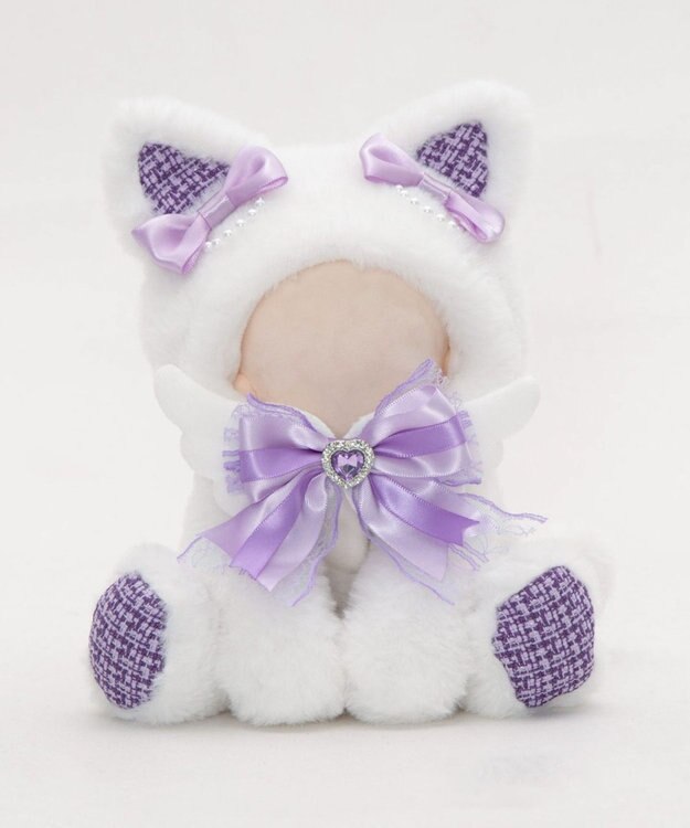 WEGO 【痛バ＆推し活グッズ】ぬいおすわりにゃんこ15cm ライトパープル