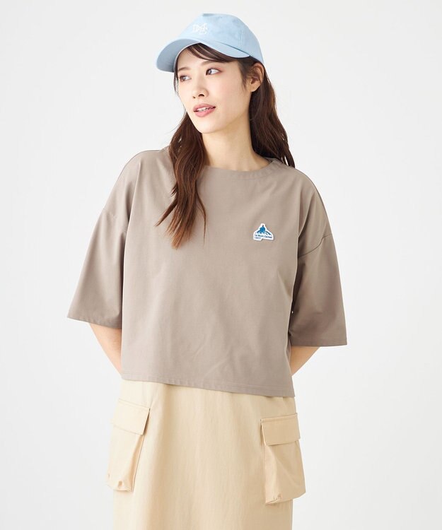 SHARE PARK LADIES 【UVカット・吸水速乾・ストレッチ・軽量 】エンブレムショートTシャツ（S・Mサイズ） グレー系