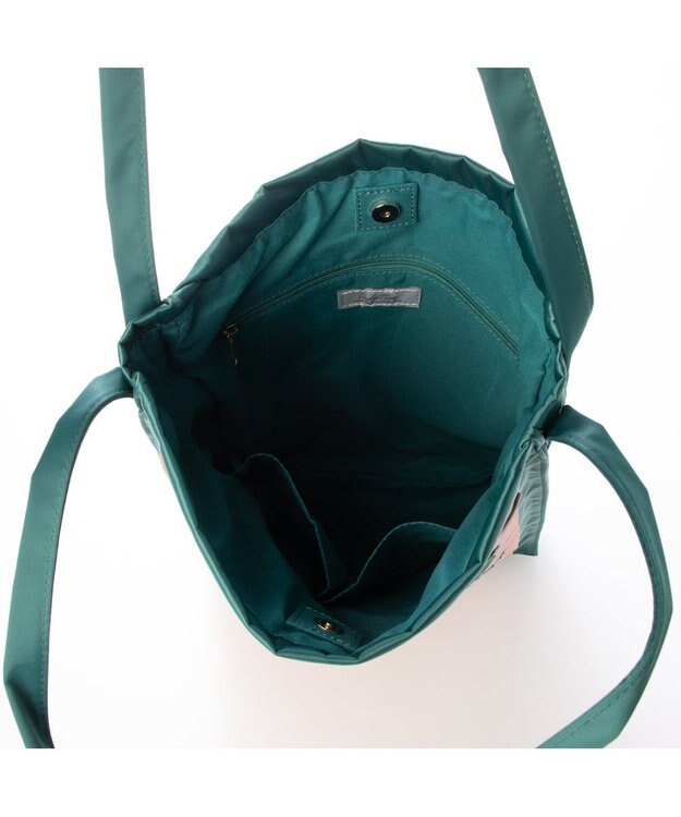 UNBILLION カシュカシュ cachecache / チェーンステッチ刺繍トートバッグ グリーン