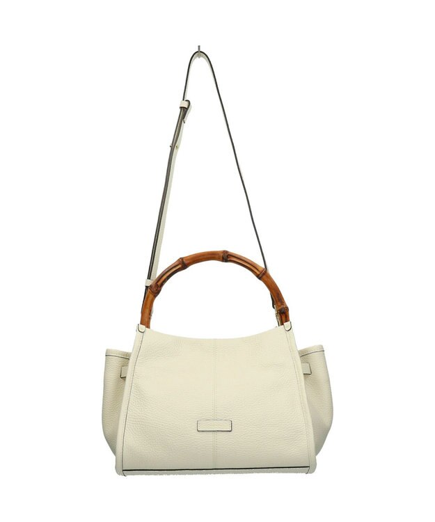 INTER-CHAUSSURES 【LORISTELLA】バンブーハンドルレザーバッグ アイボリー