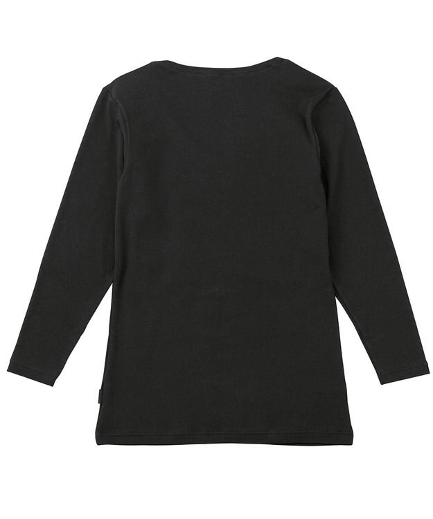 WACOAL MEN 綿混インナー Vネック ８分袖 しっかりあたたかい 保温性 肌側起毛 ストレッチ素材 逆三シルエット設計 メンズ GL5021 /ブロス ブラック