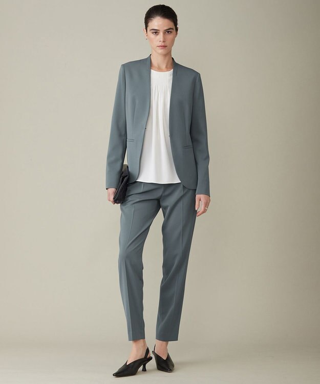 ICB L 【洗える】 ストレッチジョーゼット ブラウス オフホワイト系