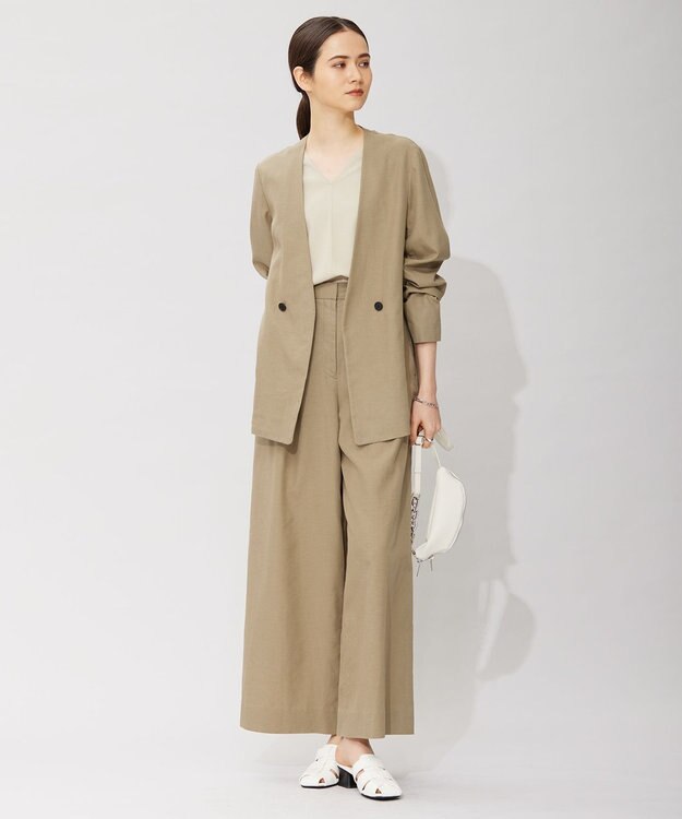 ICB 【洗える】 UnleashLite タックパンツ オリーブ系