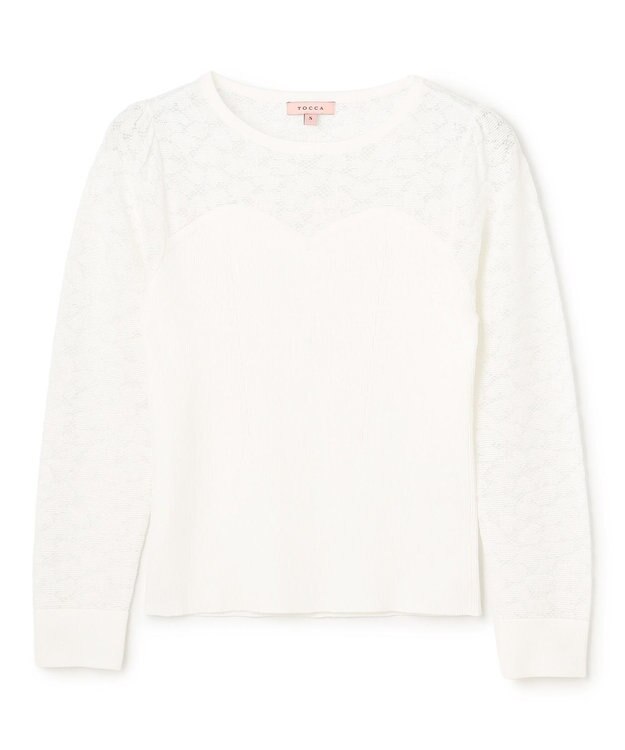 TOCCA 【chayさん着用】LOVING HEART ニットトップス アイボリー系