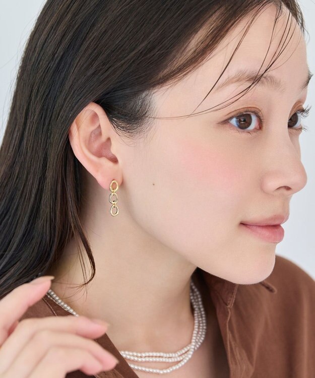 Phoebe 〈痛くないシリーズ/金属アレルギー対応〉ボールドチェーンライトフィットイヤリング　ゴールド/ニッケルフリー ゴールド