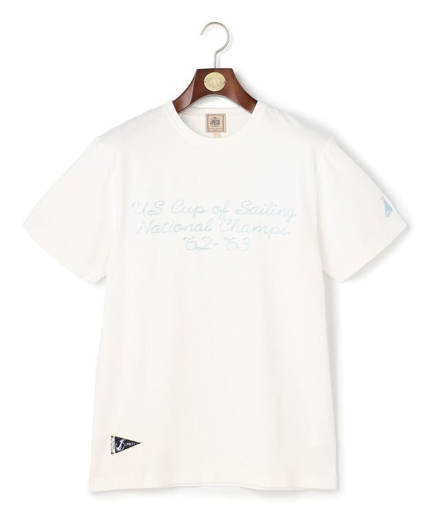 J.PRESS MEN 【NYUZELESS】エンブロイダリー モチーフTシャツ ホワイト系
