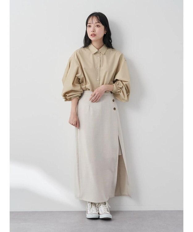 earth music&ecology ＳＥＴ２点　２ＷＡＹスカパン Beige