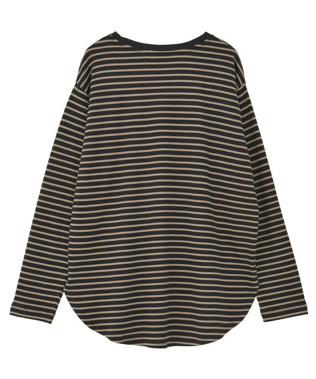 AMERICAN HOLIC アソートラウンドカットプルオーバー Border Black