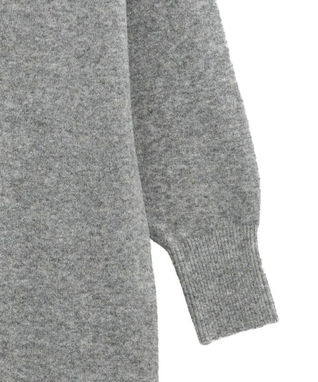 Green Parks 金釦ポロシャツニットワンピース Gray Mixture