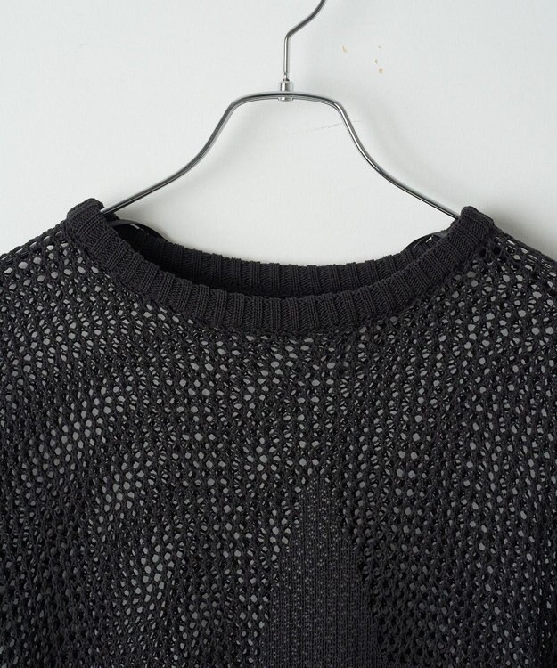 WEGO スターメッシュニットプルオーバー ブラック