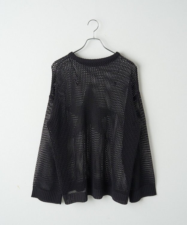 WEGO スターメッシュニットプルオーバー ブラック