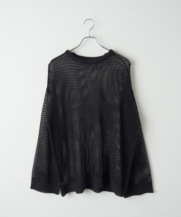 WEGO スターメッシュニットプルオーバー ブラック