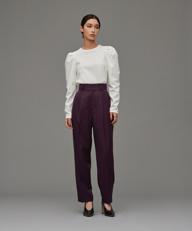 uncrave カラーツイル テーパードパンツ パープル