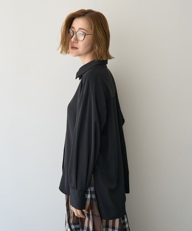 YECCA VECCA 2wayボウタイシャツ Black