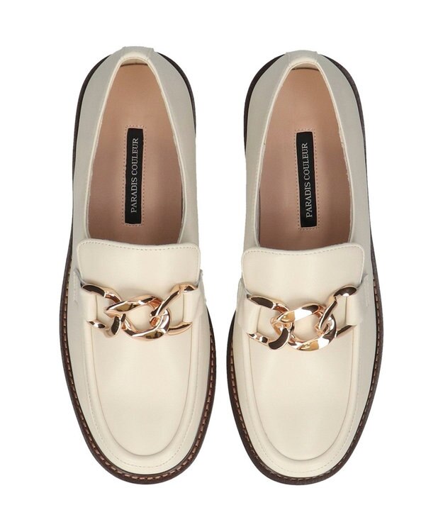 Bridget Birkin 【PARADIS COULEUR】メタルチェーンローファー オフホワイト