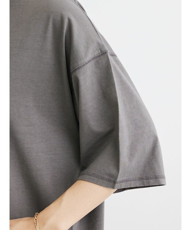 Green Parks ５分袖ピグメントロゴプルオーバー Gray