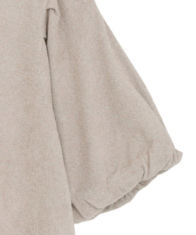 earth music&ecology ラメモールパフスリニットプルオーバー Mocha