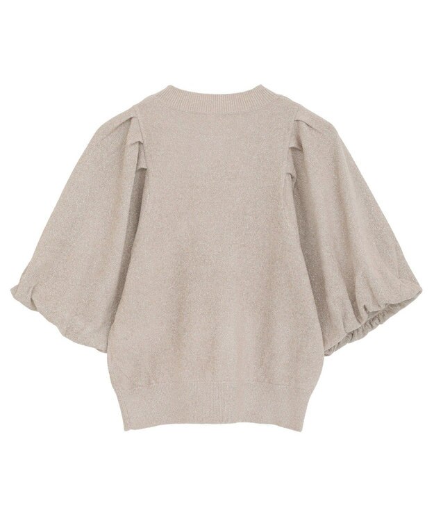 earth music&ecology ラメモールパフスリニットプルオーバー Mocha