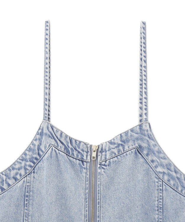 earth music&ecology ダブルジップデニムキャミワンピース Indigo