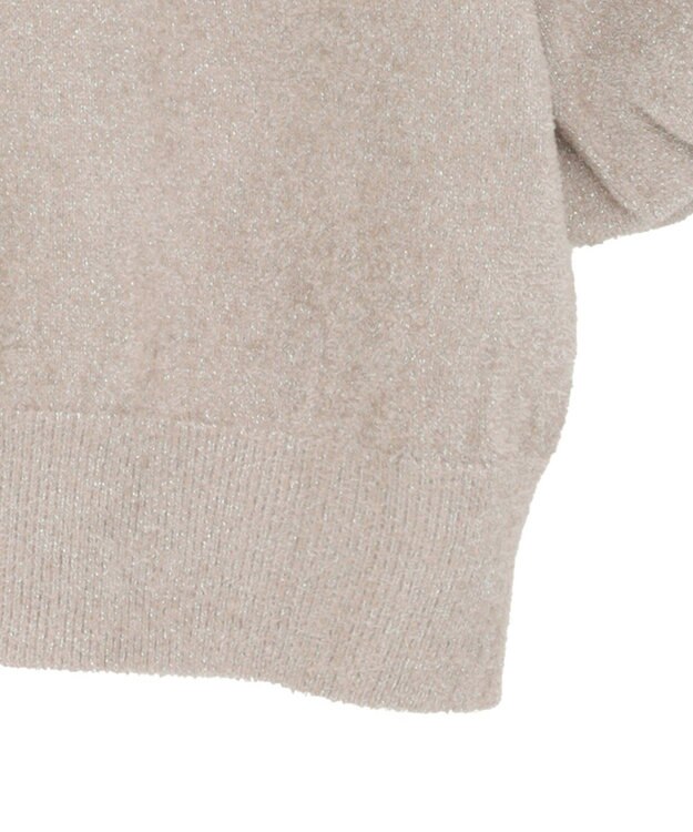 earth music&ecology ラメモールパフスリニットプルオーバー Mocha