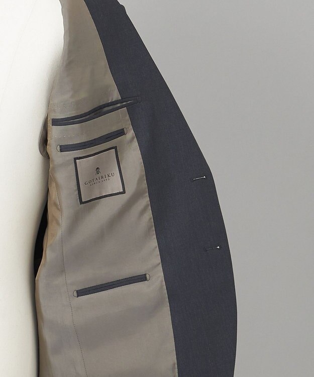 GOTAIRIKU オールシーズン対応【御幸毛織】WOOL×SOLOTEX ストレッチスーツ（グレー無地） グレー系