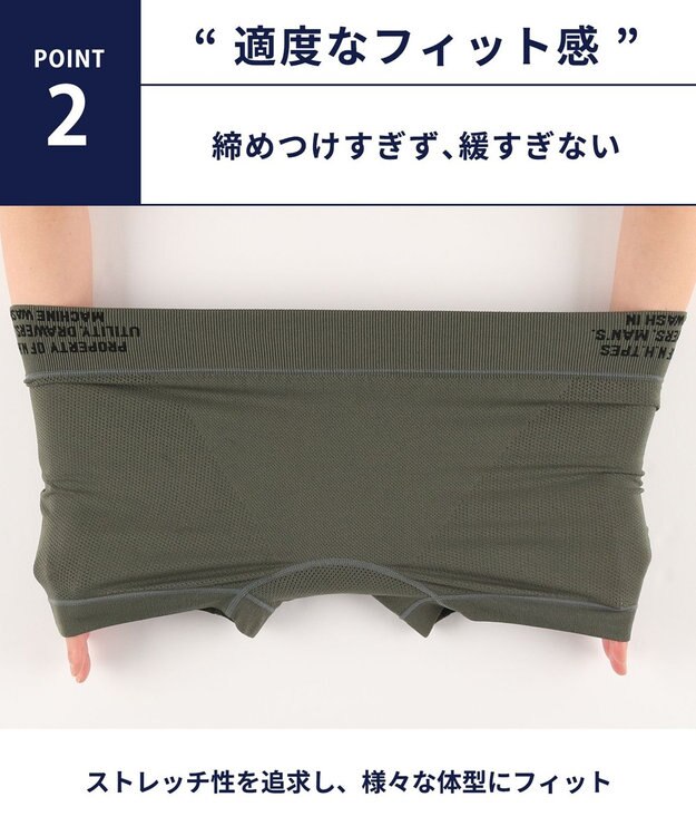 WACOAL MEN WACOAL MEN <N.HOOLYWOOD TPES>コラボ 【PANTS HOLIC】 ボクサーパンツ ワンサイズ(S-LL) 適度なフィット感 立体成型 前閉じ 下着 メンズ WT3624 /ワコールメン オリーブ