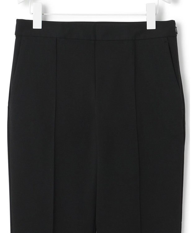 ICB 【洗える】コットンコンプレッシャー ストレートパンツ ブラック系