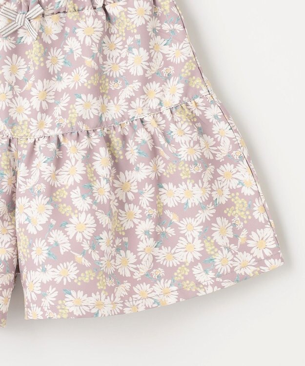 ANY KIDS 総柄フリル キュロット ラベンダー×マーガレット