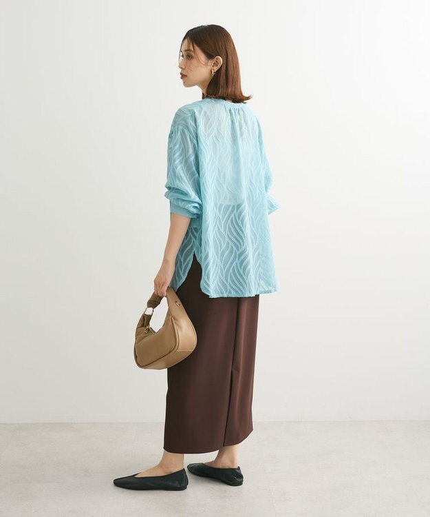 Green Parks ２ＷＡＹ　リーフジャガードシアーシャツ Mint