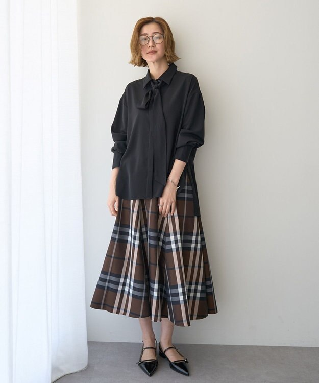 YECCA VECCA 2wayボウタイシャツ Black