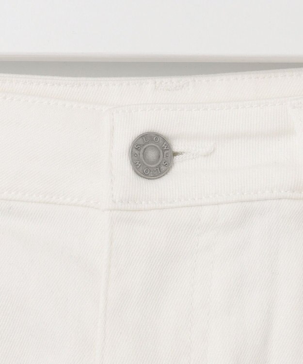 23区 【SLOW/洗える】SLOW DENIM タイトストレート デニム ホワイト系