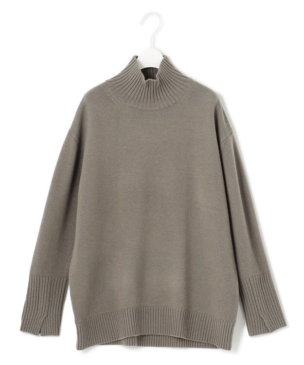 ICB L 【新色追加・WEB限定カラーあり】 ソフトカシミヤミックス ハイネックニット アッシュカーキ系