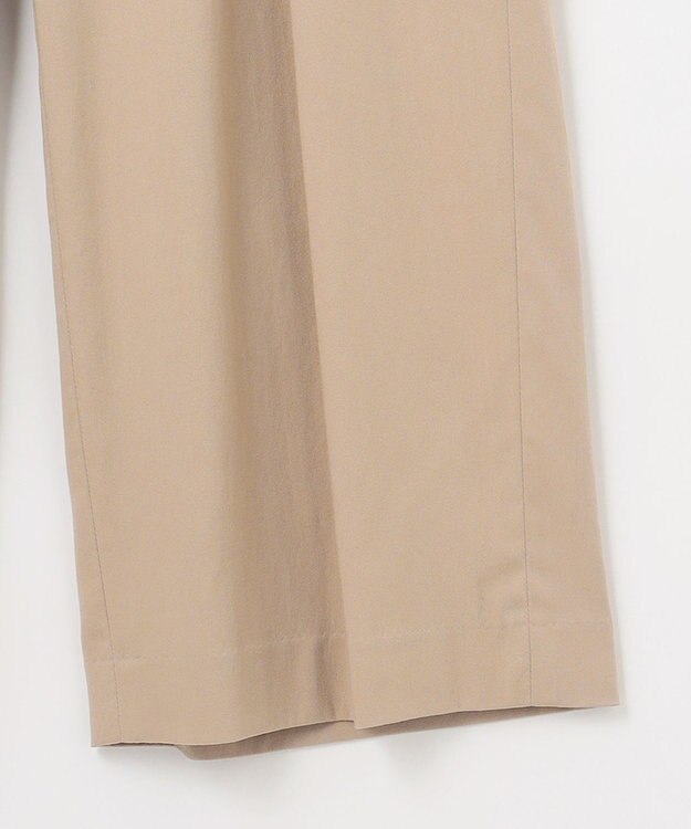 自由区 L 【セットアップ対応・洗える】ドレープツイルワイド パンツ ベージュ