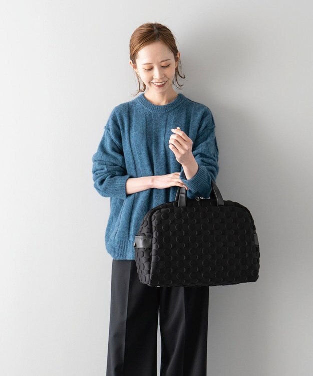 MIYABIYA 【撥水加工】La quoh with kirakaracho 南蛮七宝エンボスボンディング ボストン 玄(ブラック)