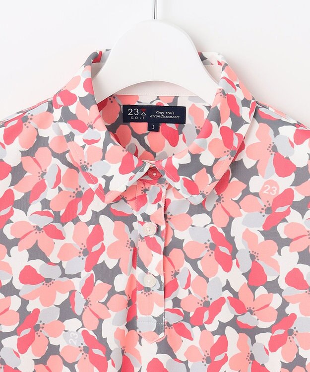 23区GOLF 【WOMEN】【吸水速乾・UVケア】ＳＡＫＵＲＡモチーフプリント 半袖シャツ ピンク系5