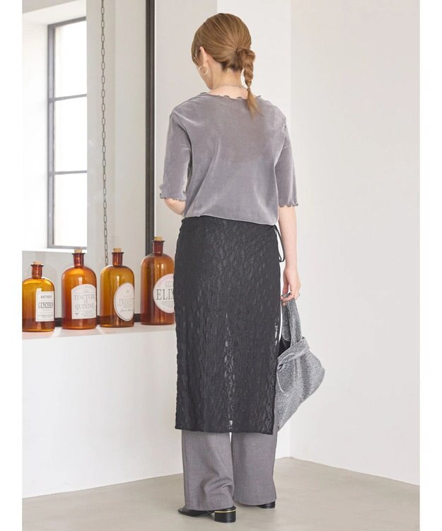 AMERICAN HOLIC シアーベロアＴシャツ Gray