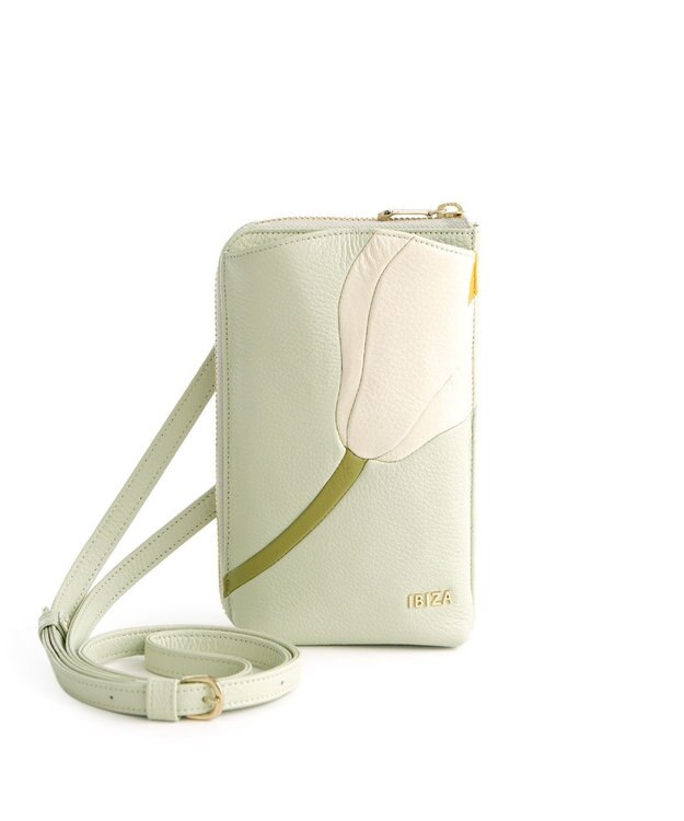 IBIZA プレーサ　ウォレット＆スマートフォンポシェット ペールグリーン