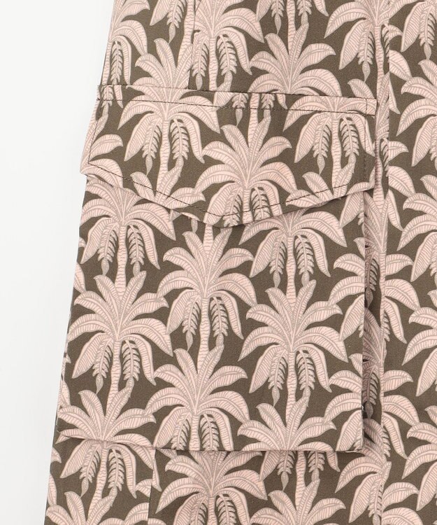 GRACE CONTINENTAL パームモチーフカーゴスカート カーキ