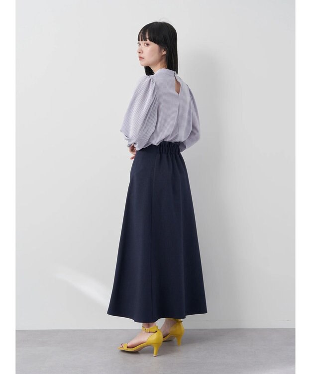 earth music&ecology すきな丈フレアスカート Navy