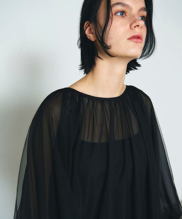 GRACE CONTINENTAL チュール2WAYトップ ブラック