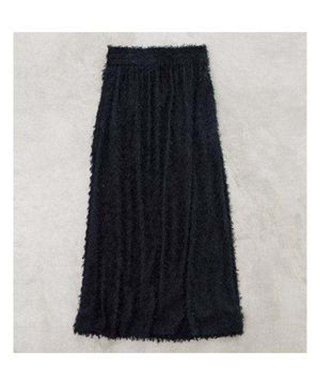 NAVE 【Nave・ミモレ別注】ラメフリンジジャカード スカート ブラック系