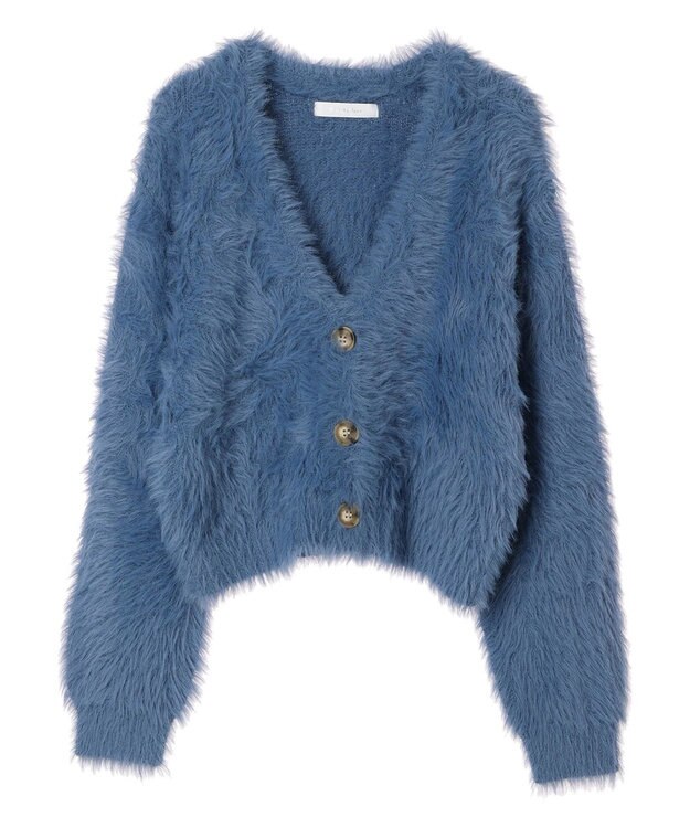 Green Parks ・Ｐｅｔｉｔ　Ｆｌｅｕｒ　シャギーニットカーディガン Blue