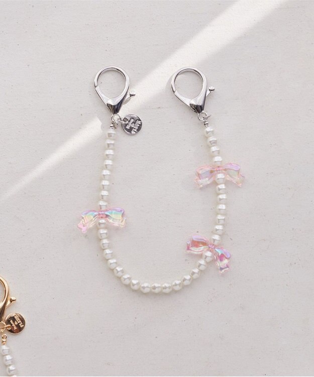 Maison de FLEUR オーロラリボンパールチャーム Pink