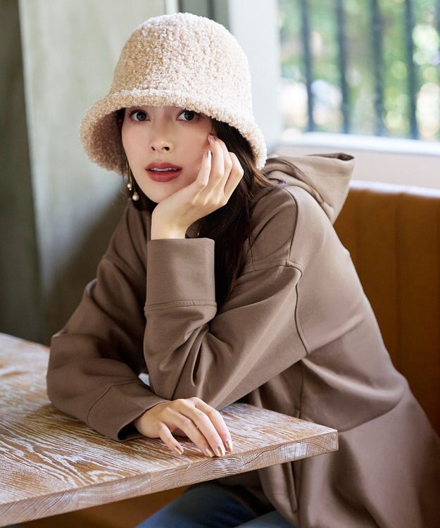 Tiaclasse 【洗える】バックフレアダンボールパーカー キャメル